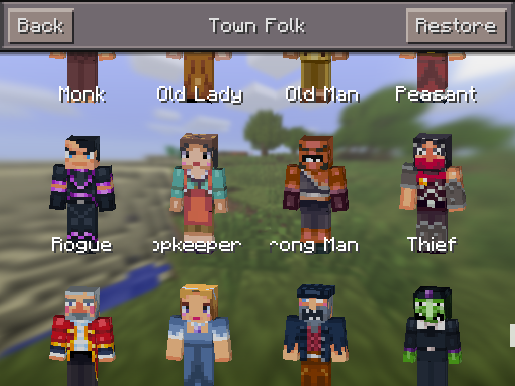 MCPE 0.11.0 skin packs image