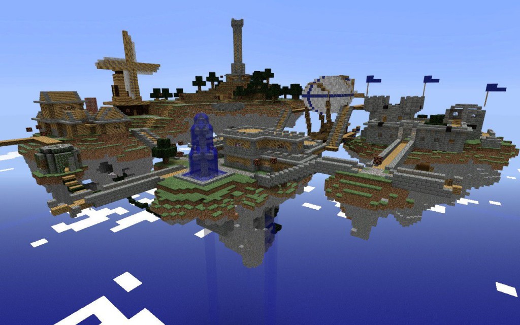 Minecraft SkyIslands map in Gmod image