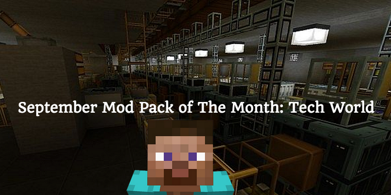 September Minecraft Mod Pack of the Month Tech World image